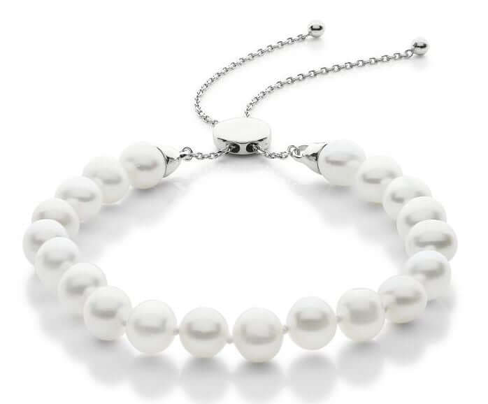 Sterling Silver Freshwater Pearl Bracelet 9-11mm