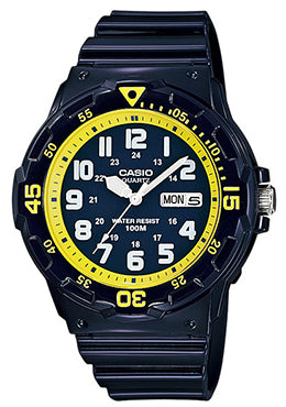 Casio quartz watch on sale water resistant 100m