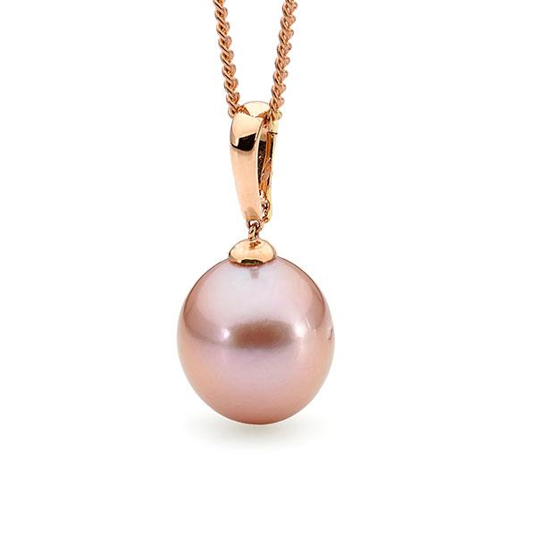 9K Rose Gold Pearl Enhancer Edison Pendant IP012-PRG-EDI
