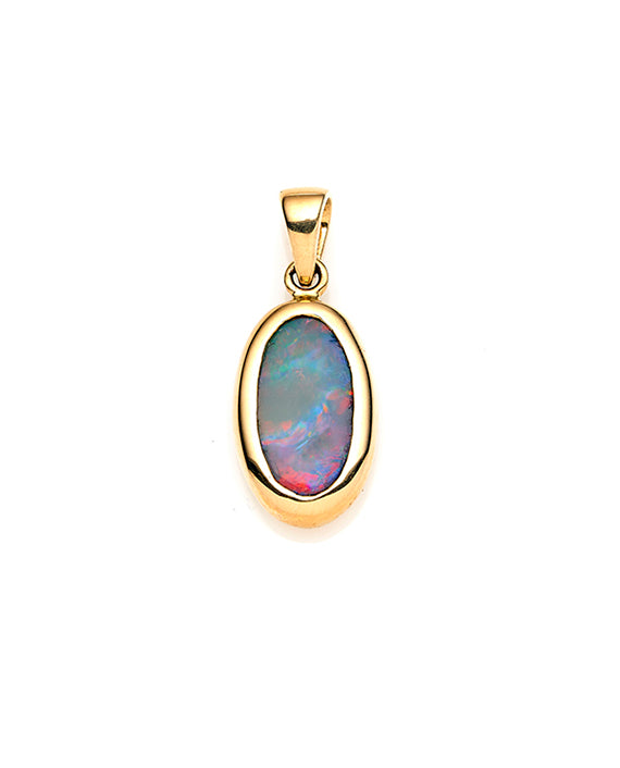 9CT YG AUSTRALIAN SOLID BOULDER OPAL PENDANT 1.53CT