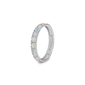 Light Solid 3mm x 9 Opal Ring