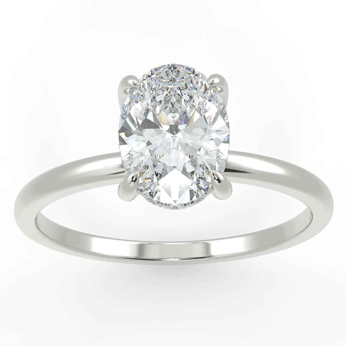 Lab Grown Diamond 18K White Gold Ladies Ring 226475