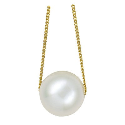9K Yellow Gold Freshwater Pearl Necklet with 43cm Chain