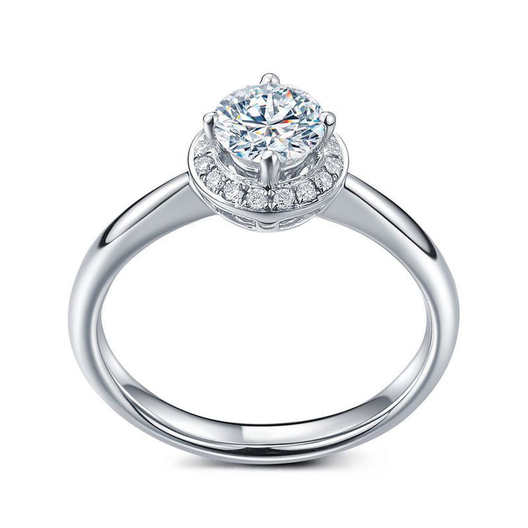 Platinum Brilliant Cut Semi Diamond Mount