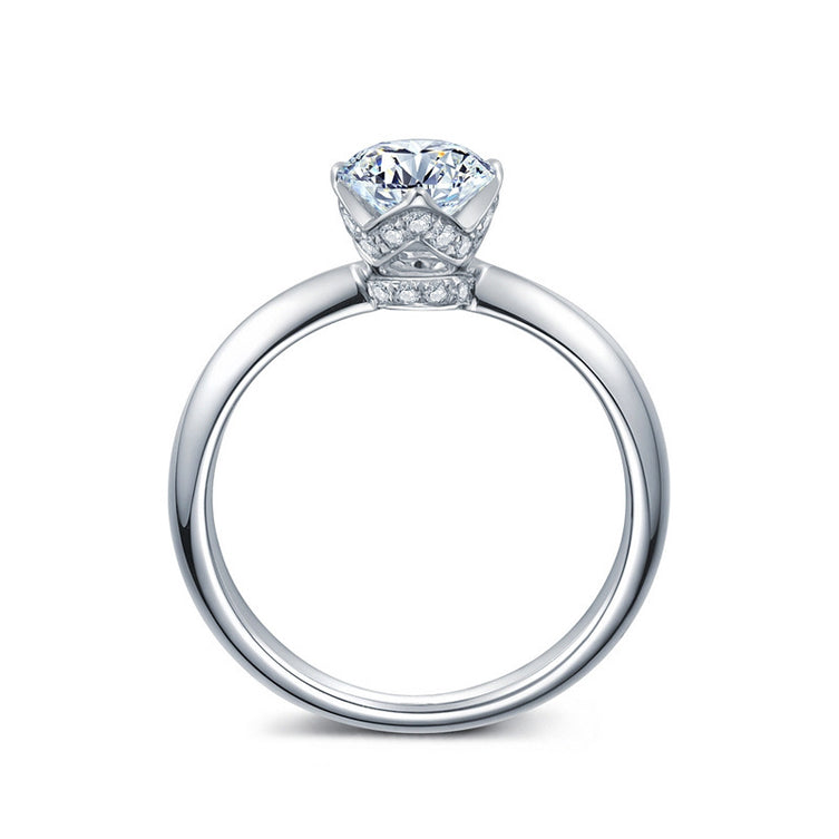 Platinum Brilliant Cut Semi Diamond Mount