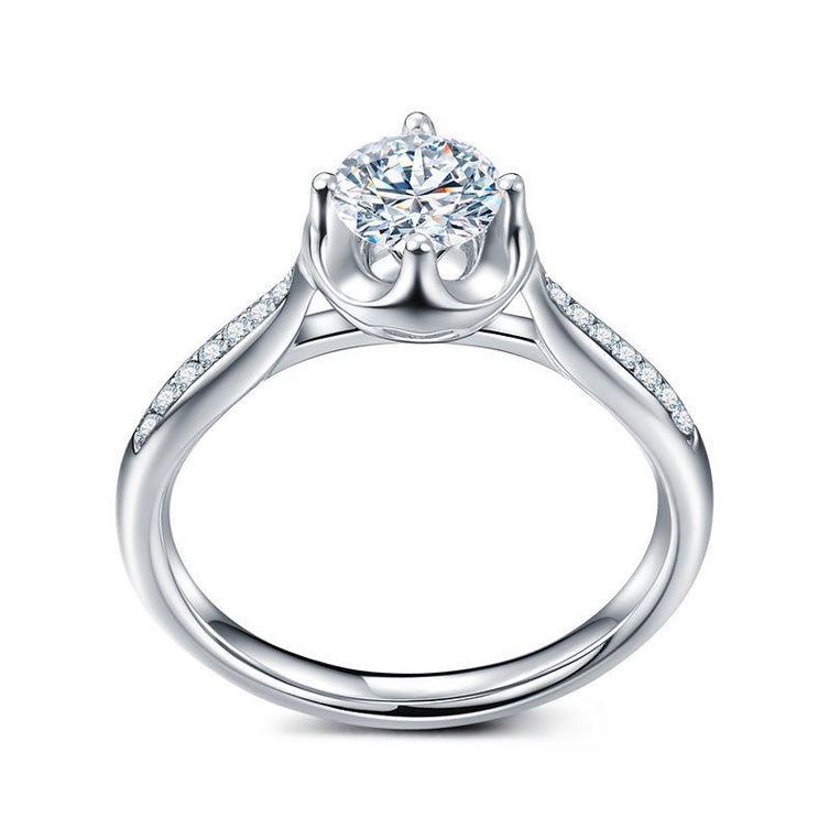 Platinum Brilliant Cut Semi Diamond Mount