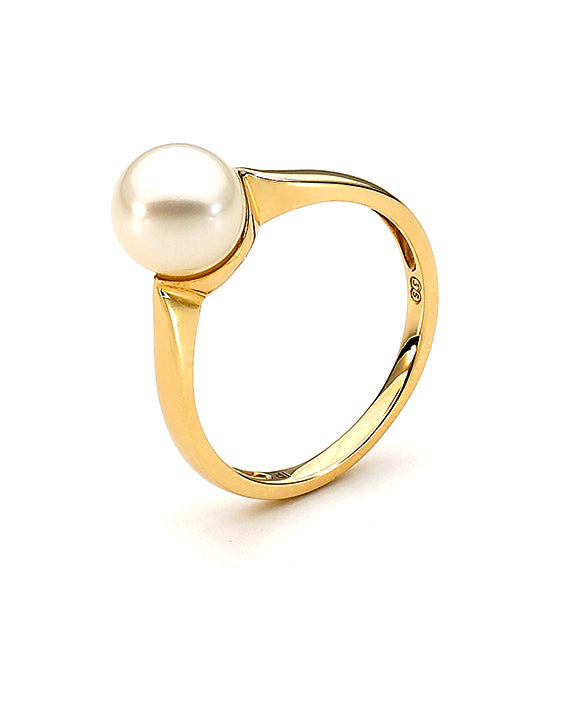 9ct Round Freshwater Pearl Ring