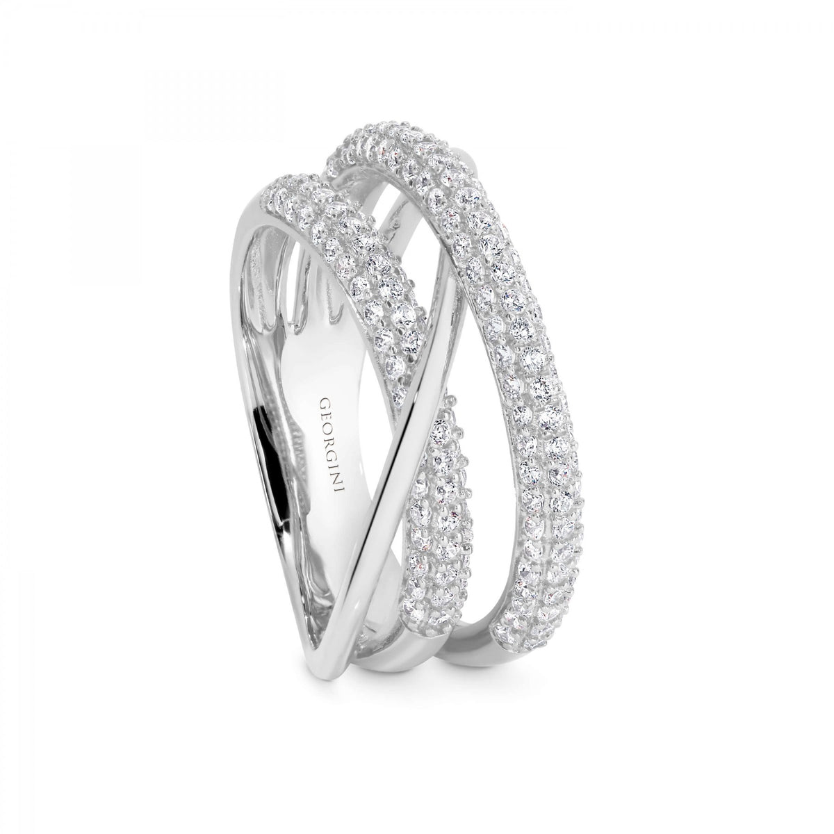 GEORGINI ANDRO RHODIUM RING R399W