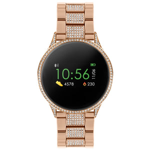 Reflex Active Series 4 Rose Gold Link Crystal Smart Watch RA04-4014