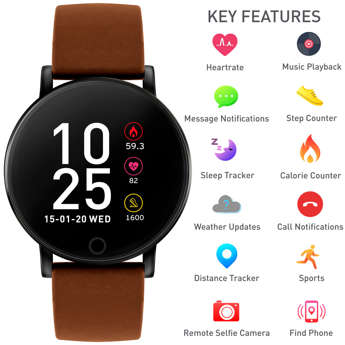 Reflex Active Series 5 Tan Smart Watch RA05-2032