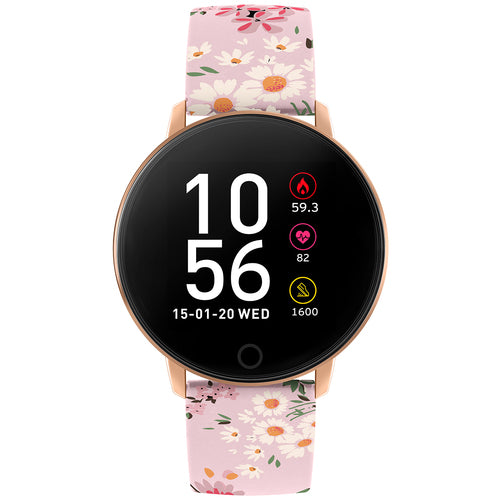 Reflex Active Series 5 Pink Floral Silicone Smart Watch RA05-2062