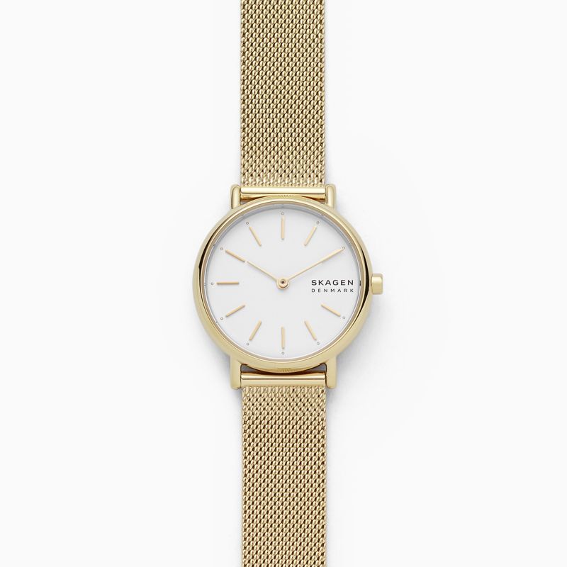SKAGEN Signatur Slim Gold-Tone Steel-Mesh Watch SKW2693