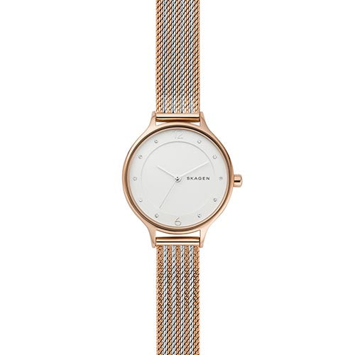 SKAGEN Anita Two-Tone Steel Ripple-Mesh Watch SKW2749