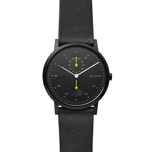 SKAGEN Kristoffer Black Leather Watch SKW6499