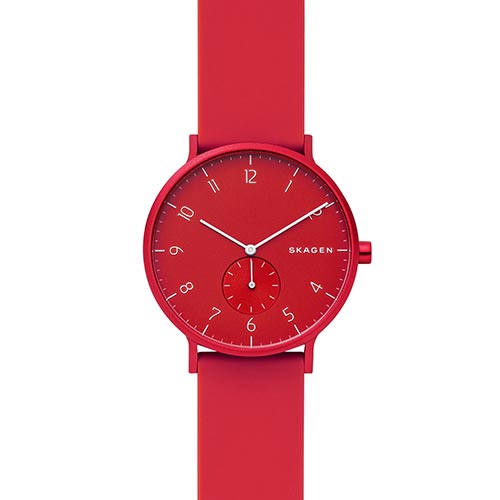SKAGEN Aaren Kulor Red Silicone Watch SKW6512