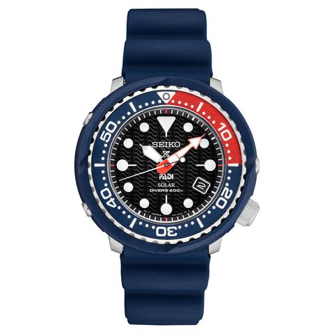 SEIKO PROSPEX AND PADI AIR DIVER SPECIAL EDITION BLUE SILICONE STRAP WATCH SNE499P1