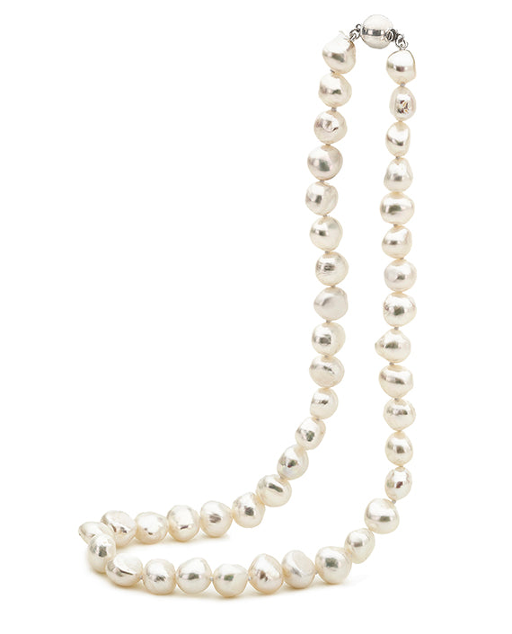 Sterling Silver Keshi Necklace