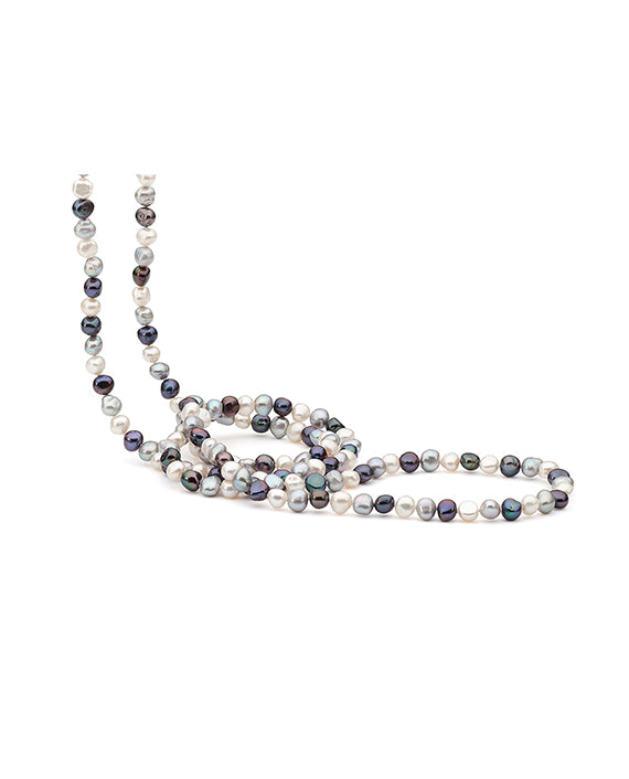 Multi-Coloured Keshi Freshwater Pearl Long Strand