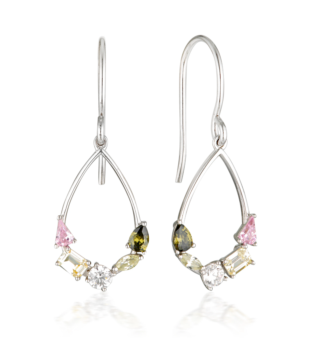 GEORGINI Summer Sorbet Confetti Charm Multicoloured Silver Earrings IE1012MX