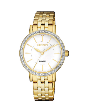 CITIZEN Quartz Ladies Gold Watch EL3042-84A