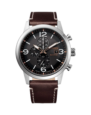 CITIZEN Ecodrive Men's Leather Watch CA0740-14H