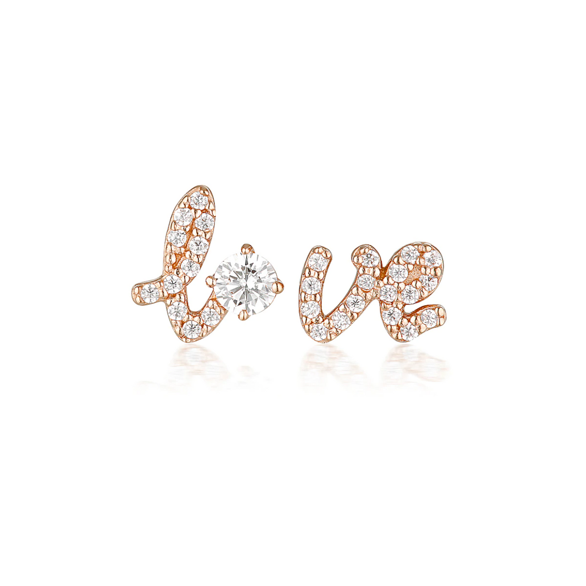 GEORGINI Noel Nights Love Earrings Rose Gold IE1035RG