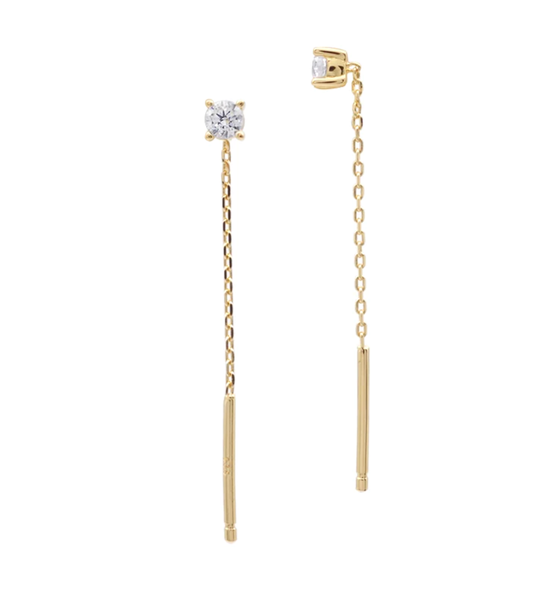 GEORGINI A Christmas Journey Kiara Threader Earrings Gold