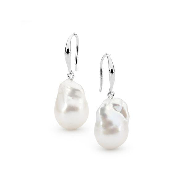 Sterling Silver Baroque Earrings IP137ESS-D