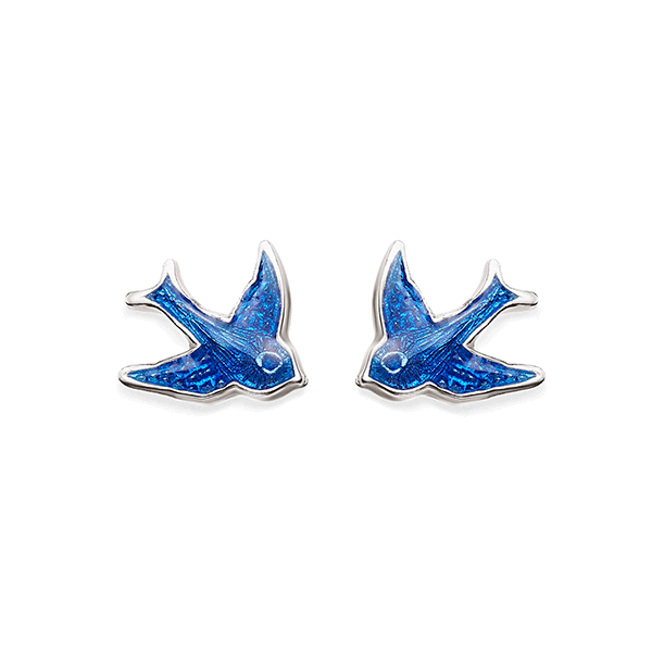 Sterling Silver Blue Bird Earrings BBL