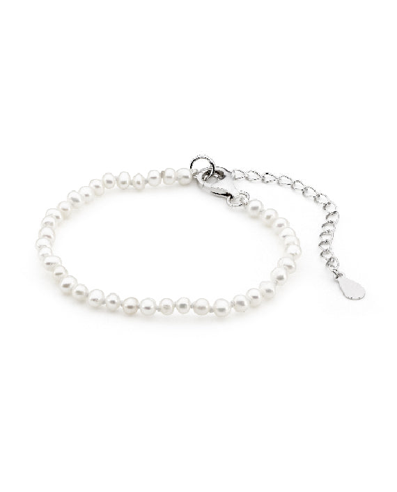 White Freshwater Pearl Baby Childrens Bracelet