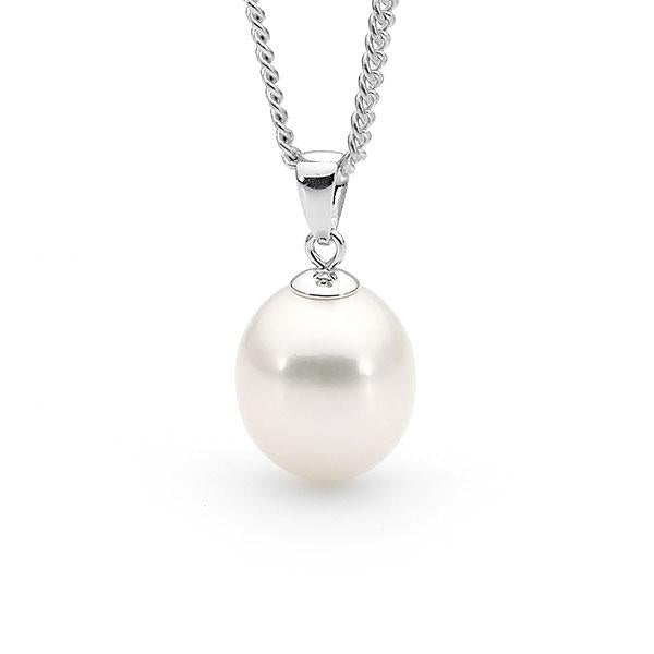 Sterling Silver White Freshwater Pearl Pendant IP24WSS