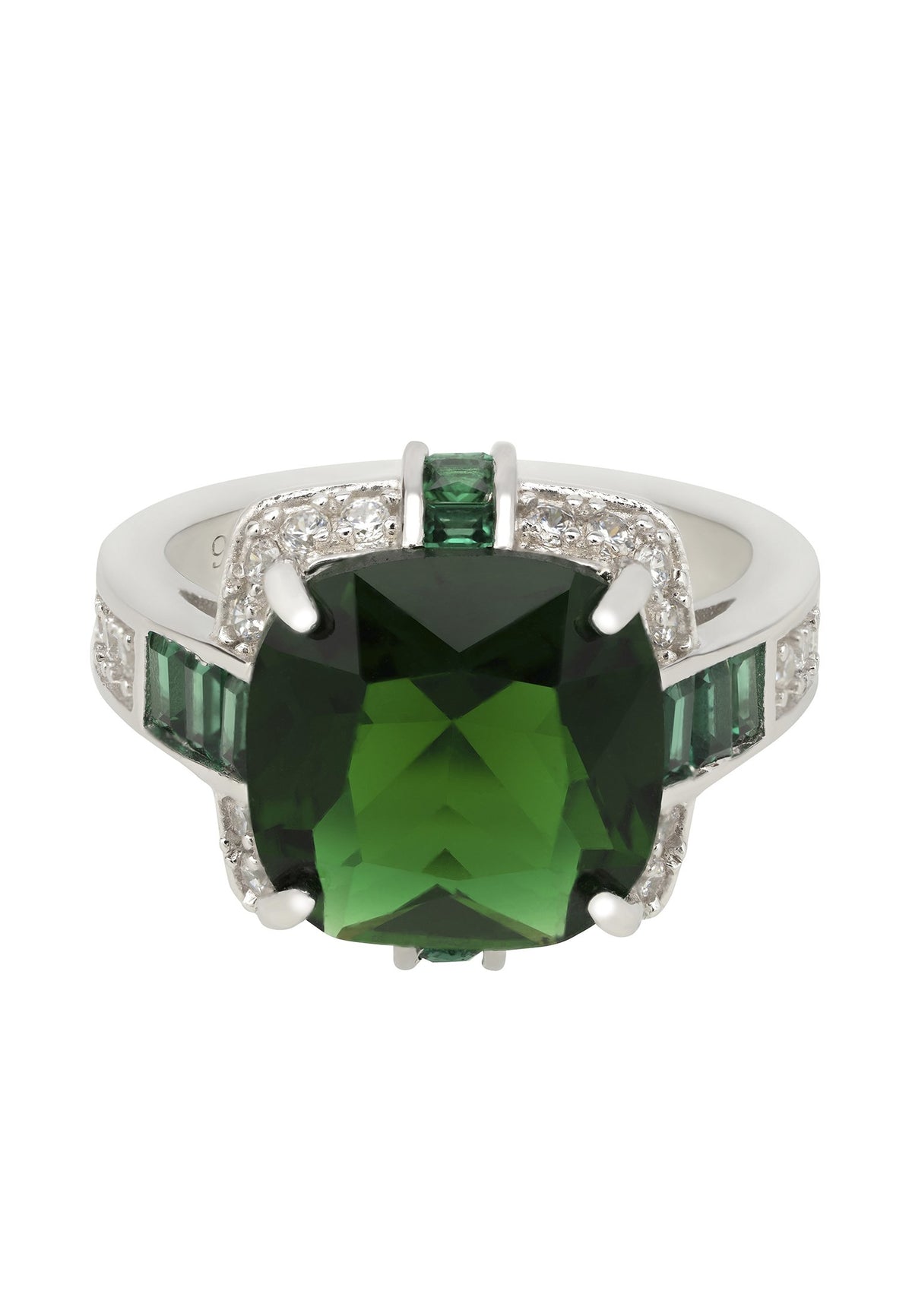 Windsor Silver Ring Emerald