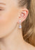 Augusta Morganite Teardrop Earrings Silver