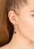 Circle & Hammer Earring Rosegold Amethyst