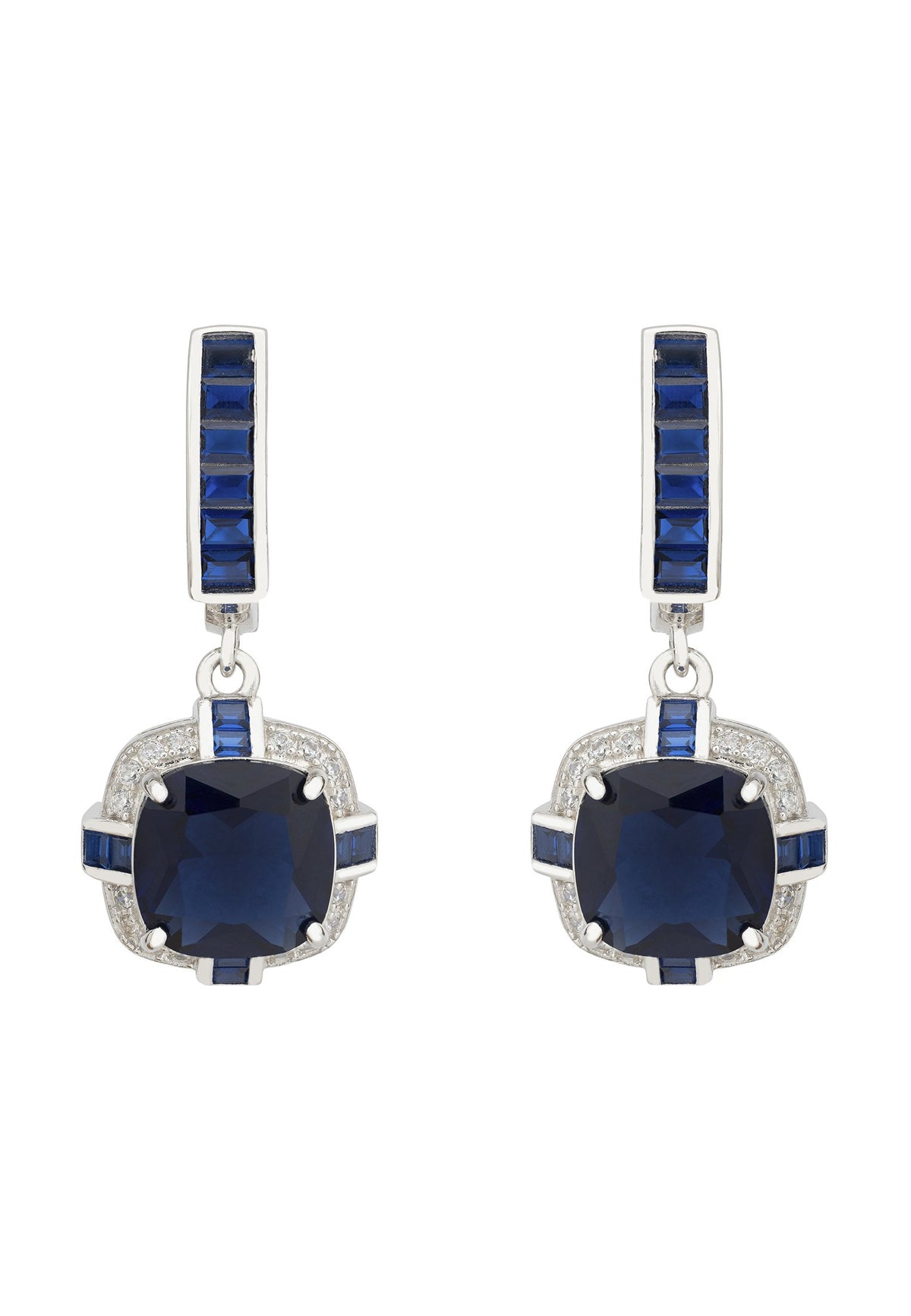 Windsor Silver Earring Sapphire