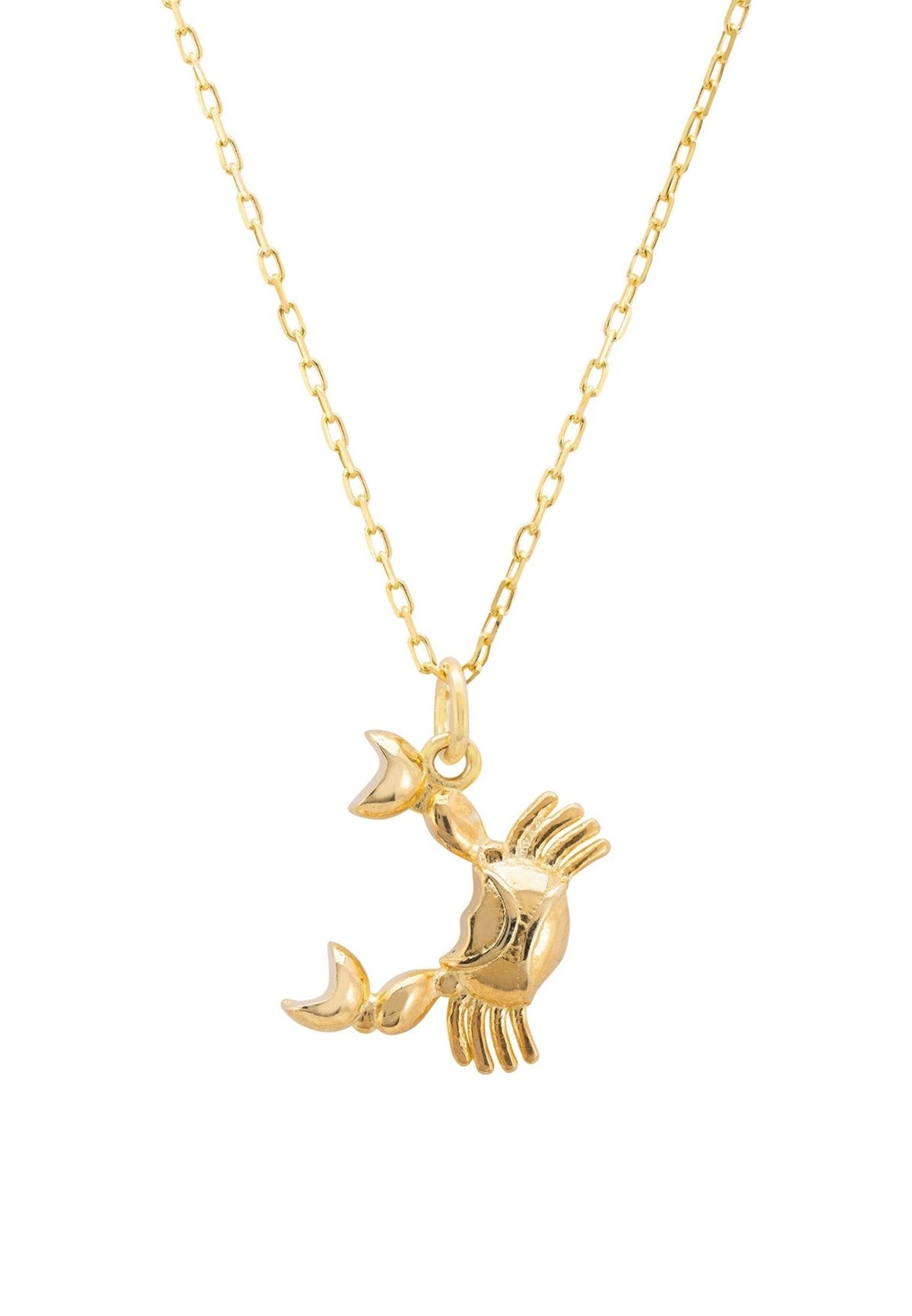 Zodiac Star Sign Necklace Gold Cancer