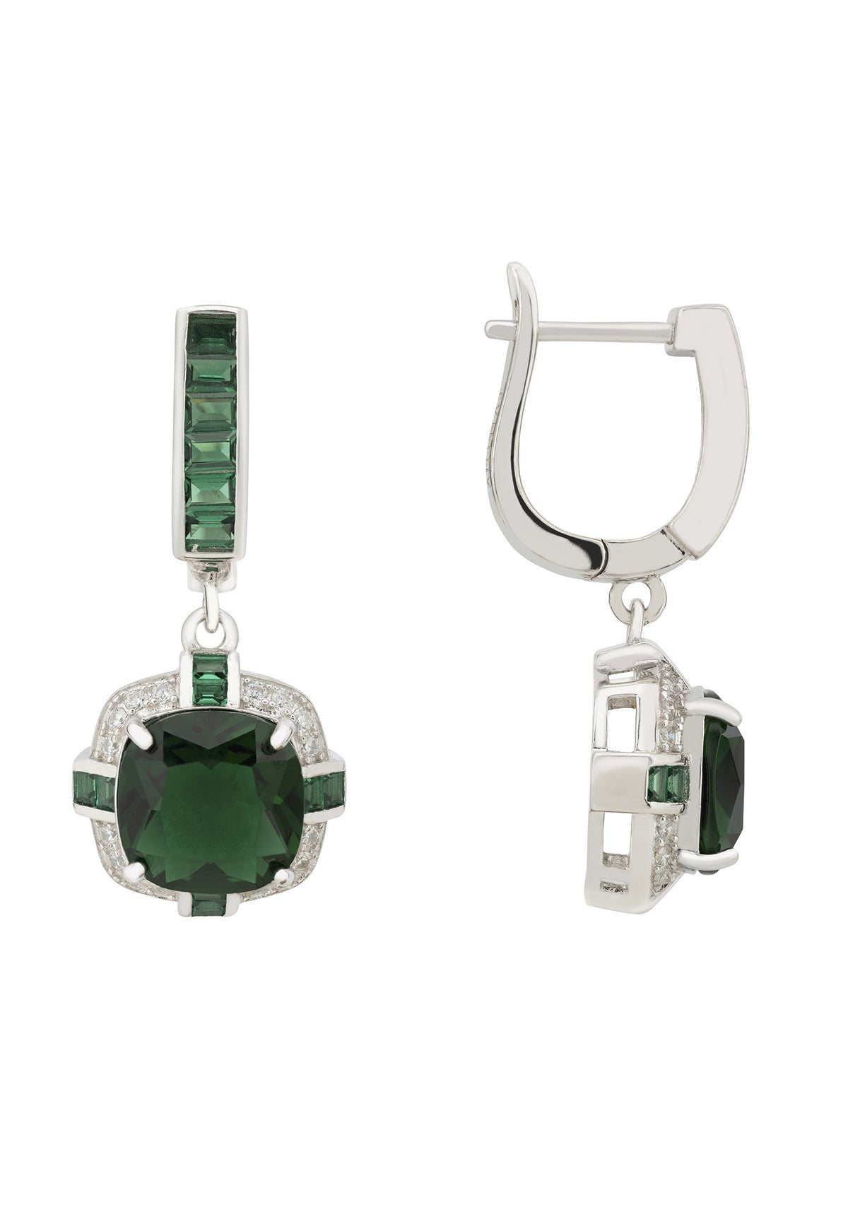 Windsor Silver Earring Emerald