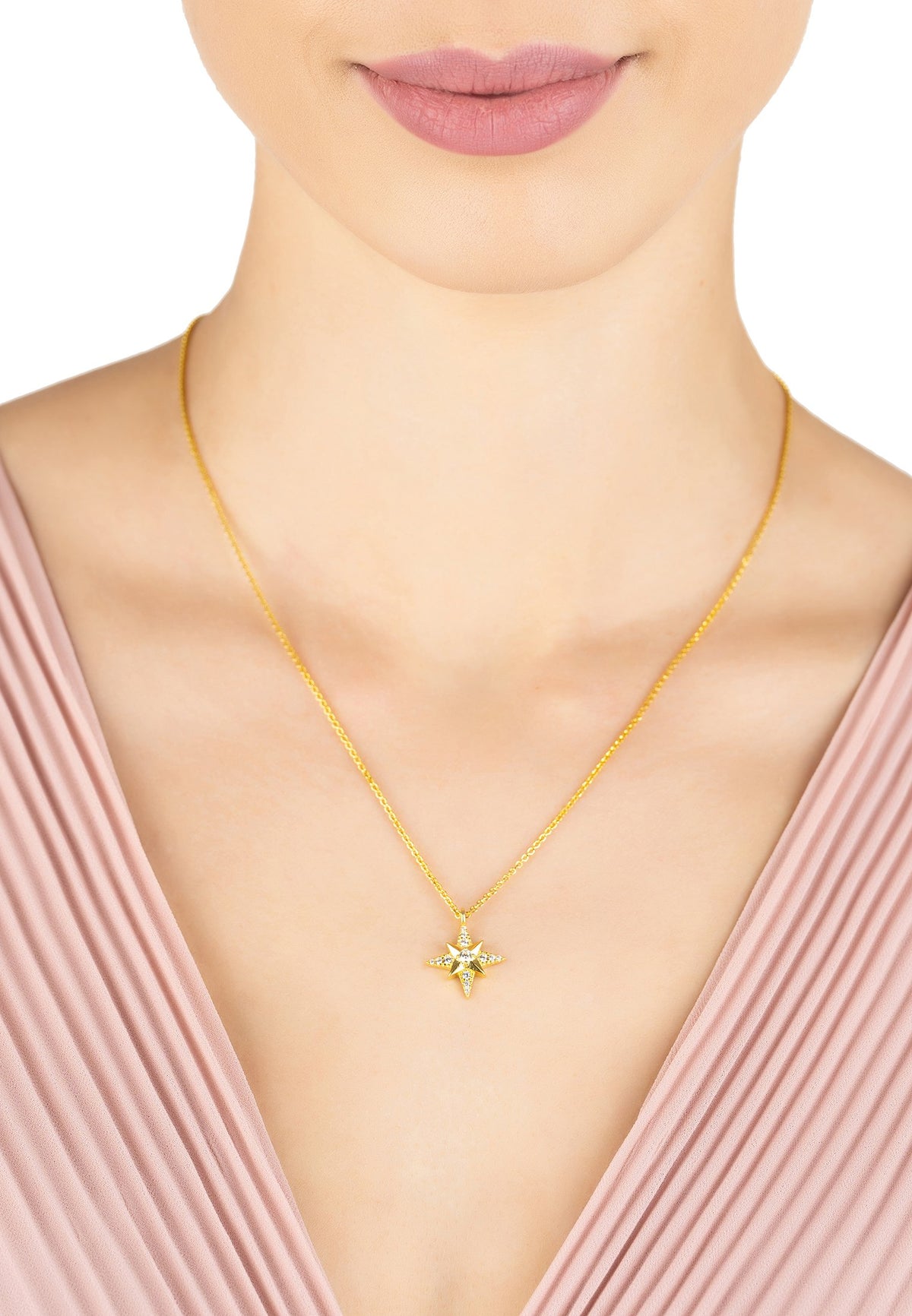 Polaris Starburst Necklace Gold
