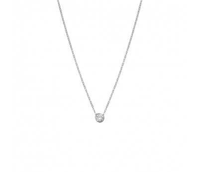 Sterling Silver Floating CZ Necklace N309