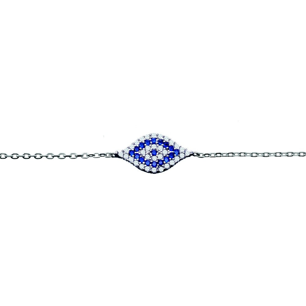 Sterling Silver CZ Eye Bracelet BR295