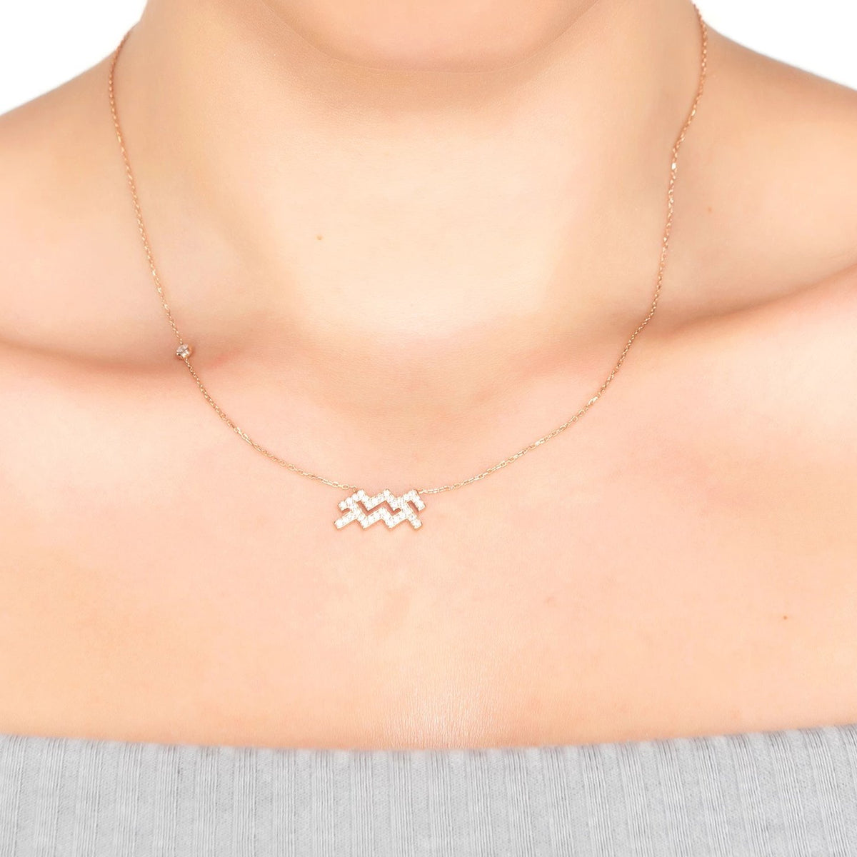 Aquarius Zodiac Necklace