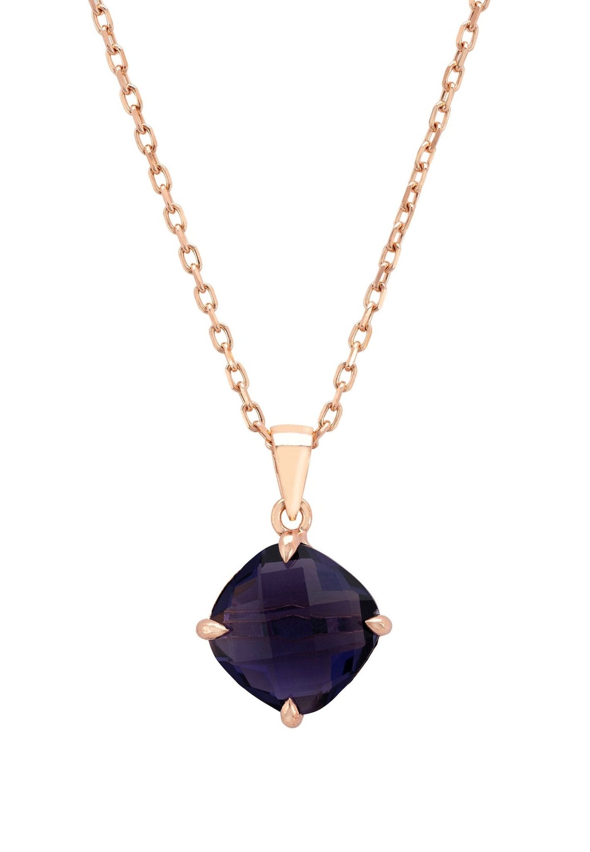 Empress Gemstone Necklace Rosegold Amethyst