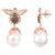 Honey Bee Baroque Pearl Drop Earring Rosegold