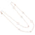 Long Open Clover White CZ Necklace Rosegold