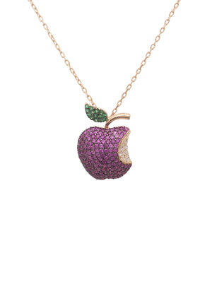 Apple Bite Necklace Rosegold