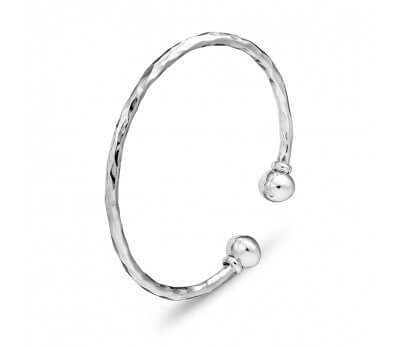 Sterling Silver Hammered Cuff Bangle BG179