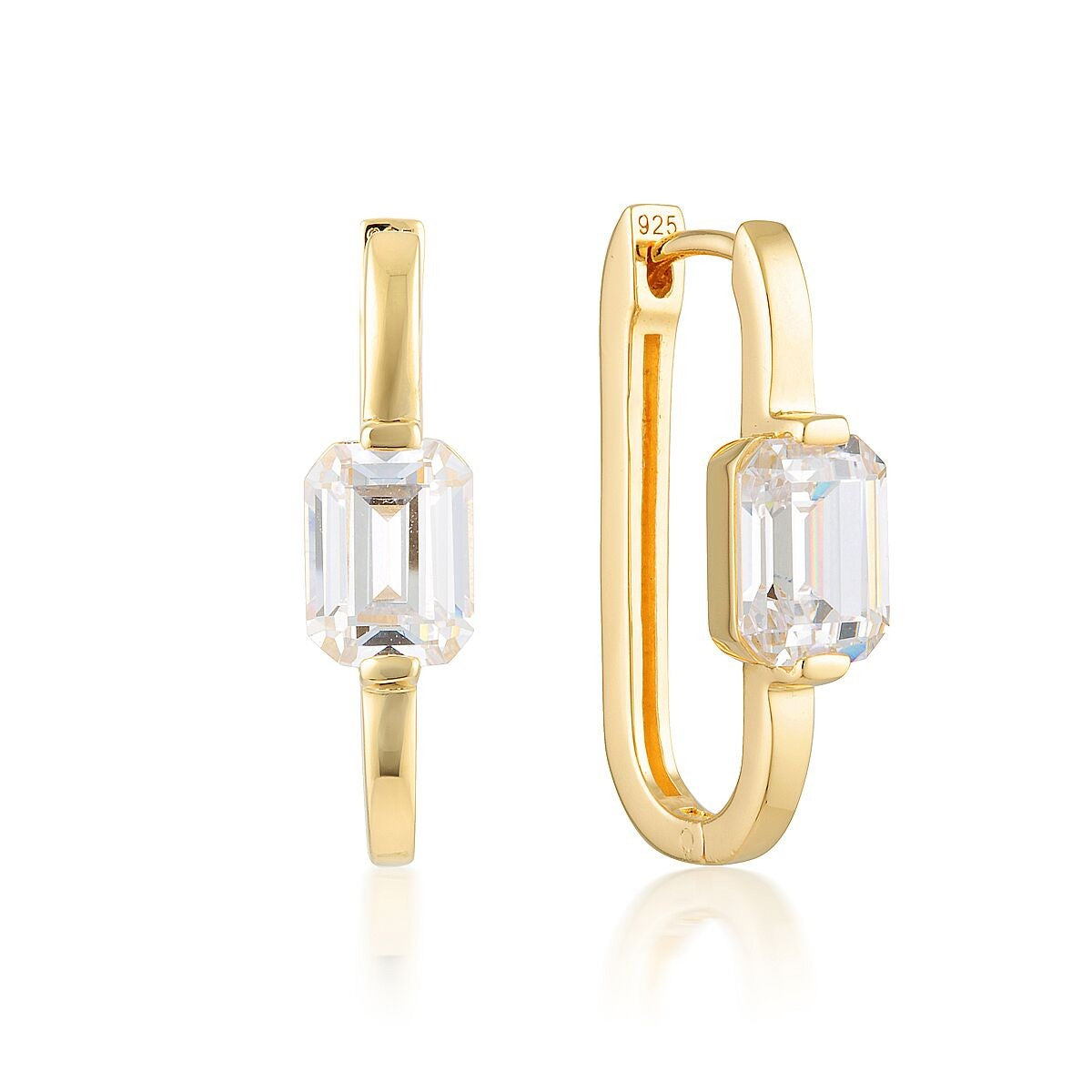 GEORGINI EMILIO GOLD HOOP EARRINGS IE843G