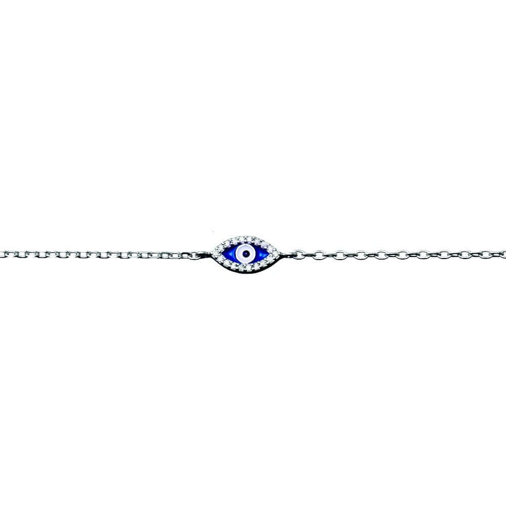 Sterling Silver CZ mini eye Bracelet BR292