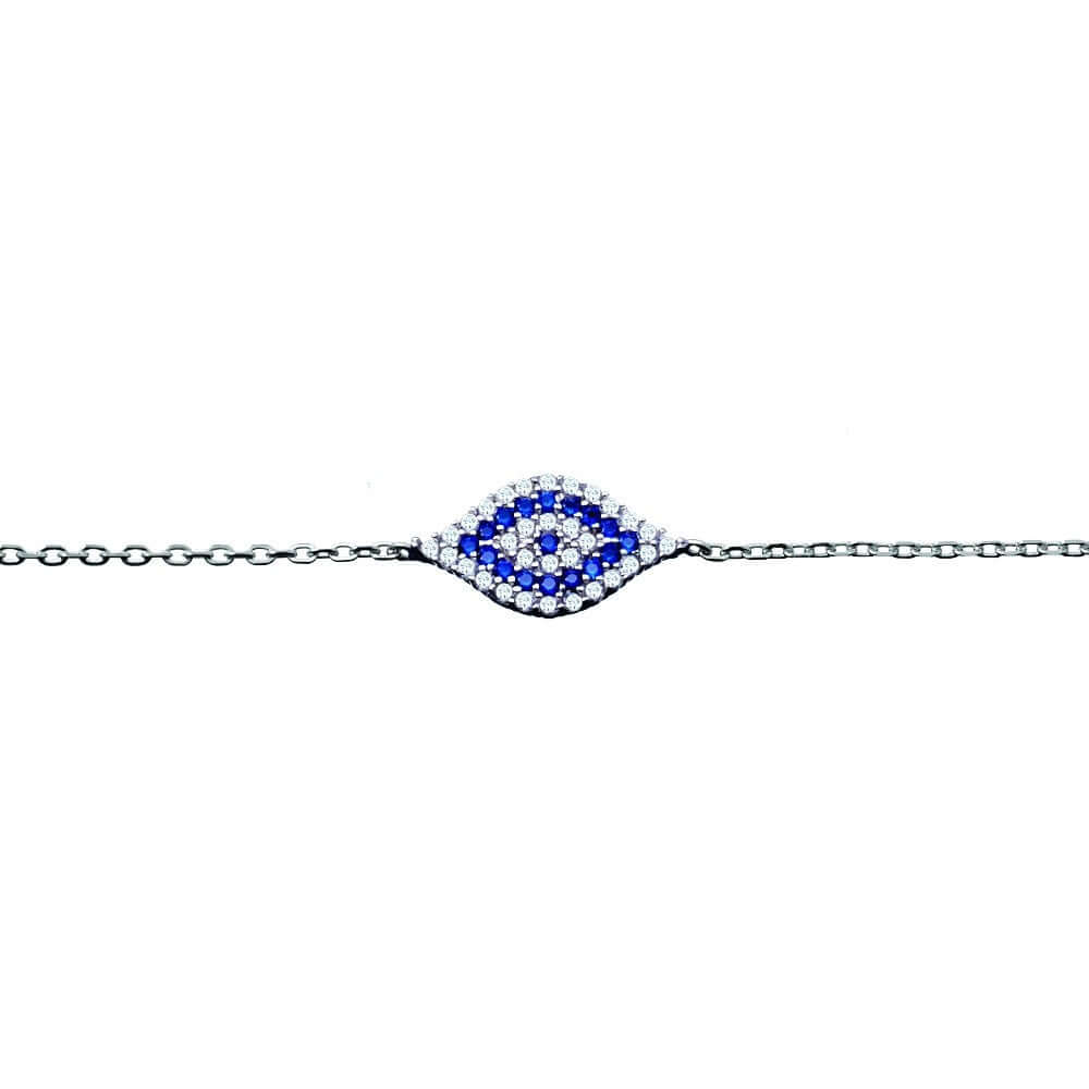 Sterling Silver CZ mini eye Bracelet BR295
