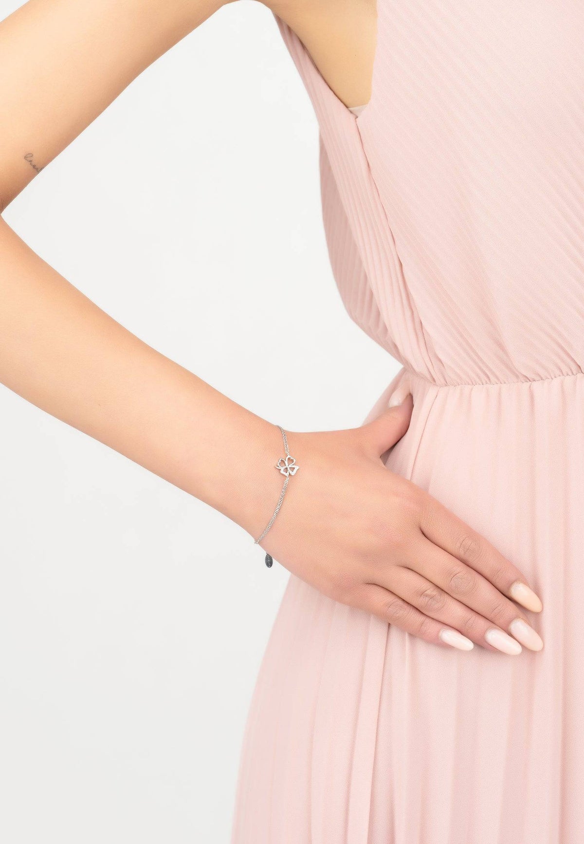 Lucky Shamrock Clover Bracelet Silver